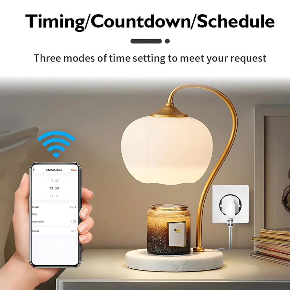 Tuya 20A EU Smart Socket WiFi Smart Plug With Power Monitoring Timing Function Voice Control Via Alexa Google Home Yandex Alice