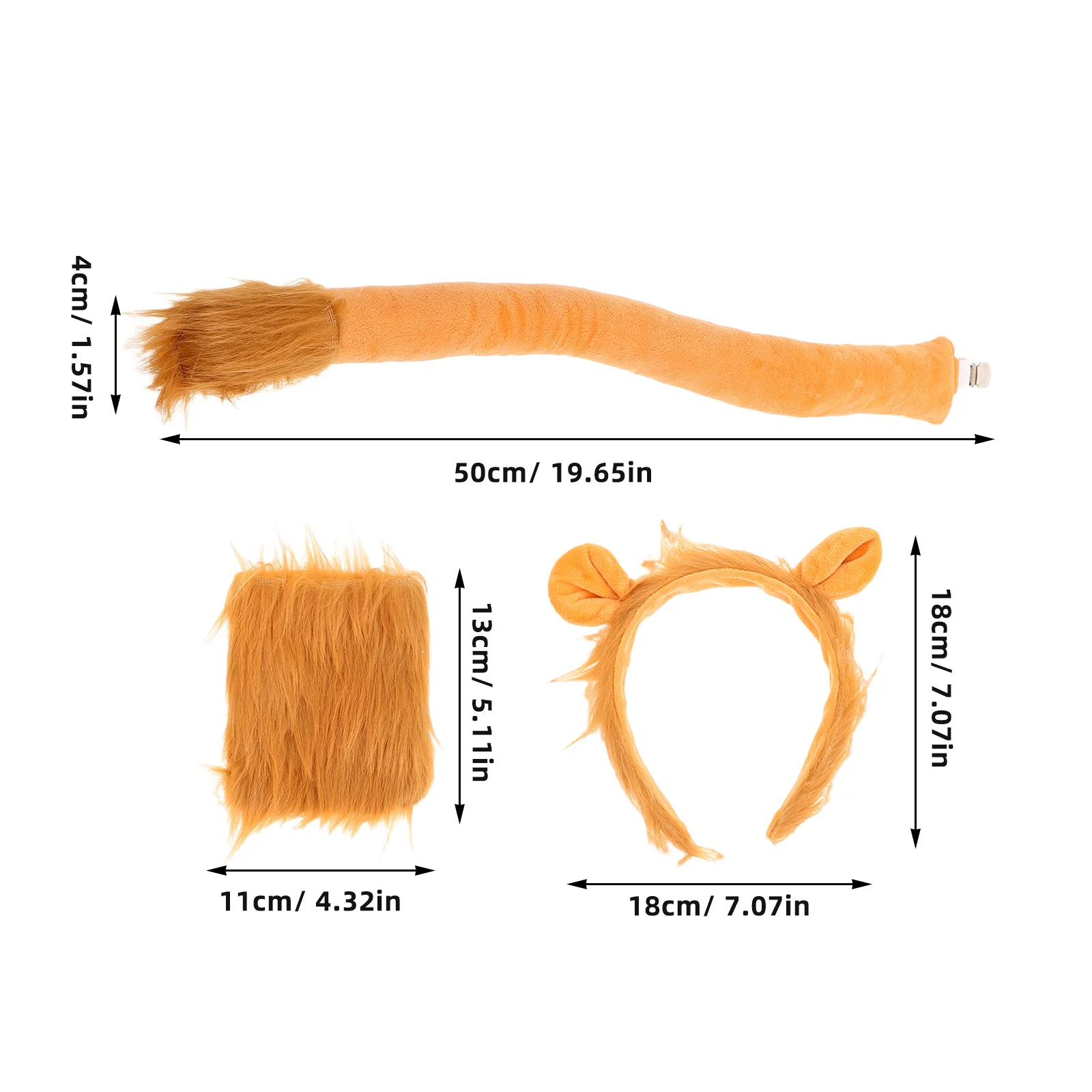 1 set set di costumi con fascia per orecchie di leone set di accessori per leone pasquale guanti da coda set di costumi per animali cosplay per bambini adulti