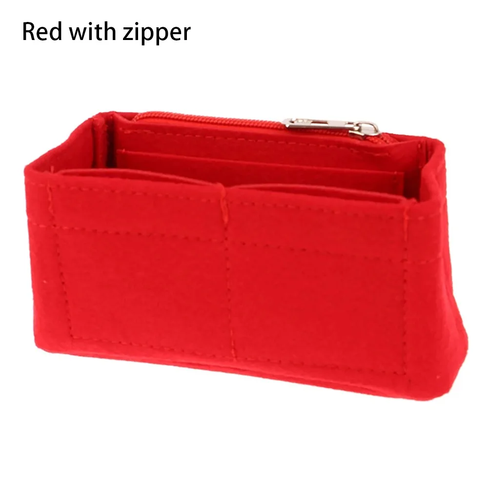 1Pcs New Storage Bags Insert Bag Portable Multi-Pocket Linner Bag Felt Travel Bag Organizer for Longchamp Mini Bag