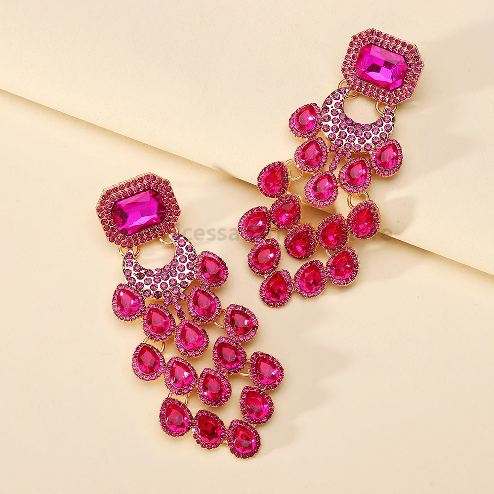 Elegant Fashion Bride Formal Unusual Wedding Party Pendant Jewelry Trend Luxury Design Charm Original Dangle Earrings For Women