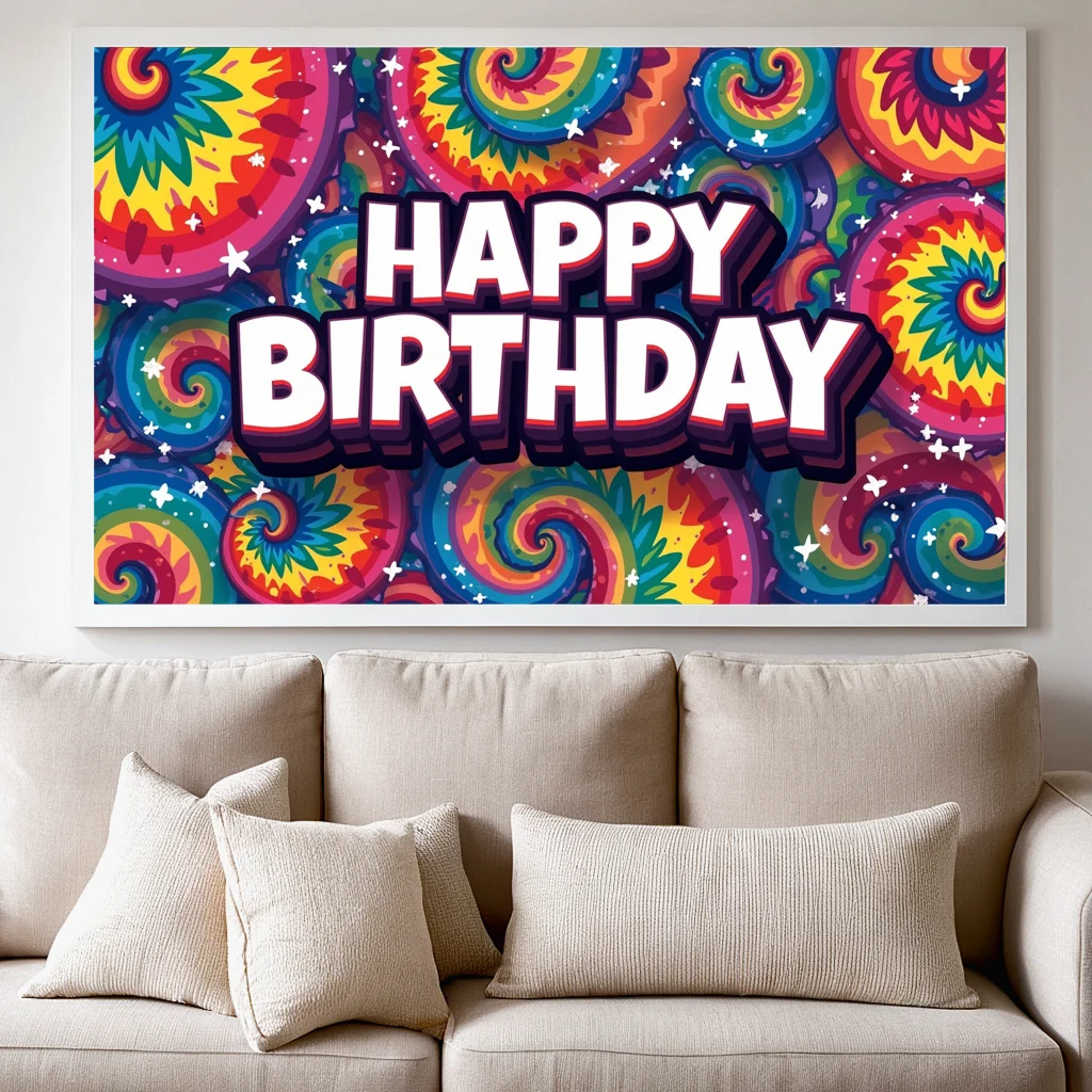 Colorful Event Decoration Stunning Bold Rainbow Photography Banner Creative Wall Art for Adults