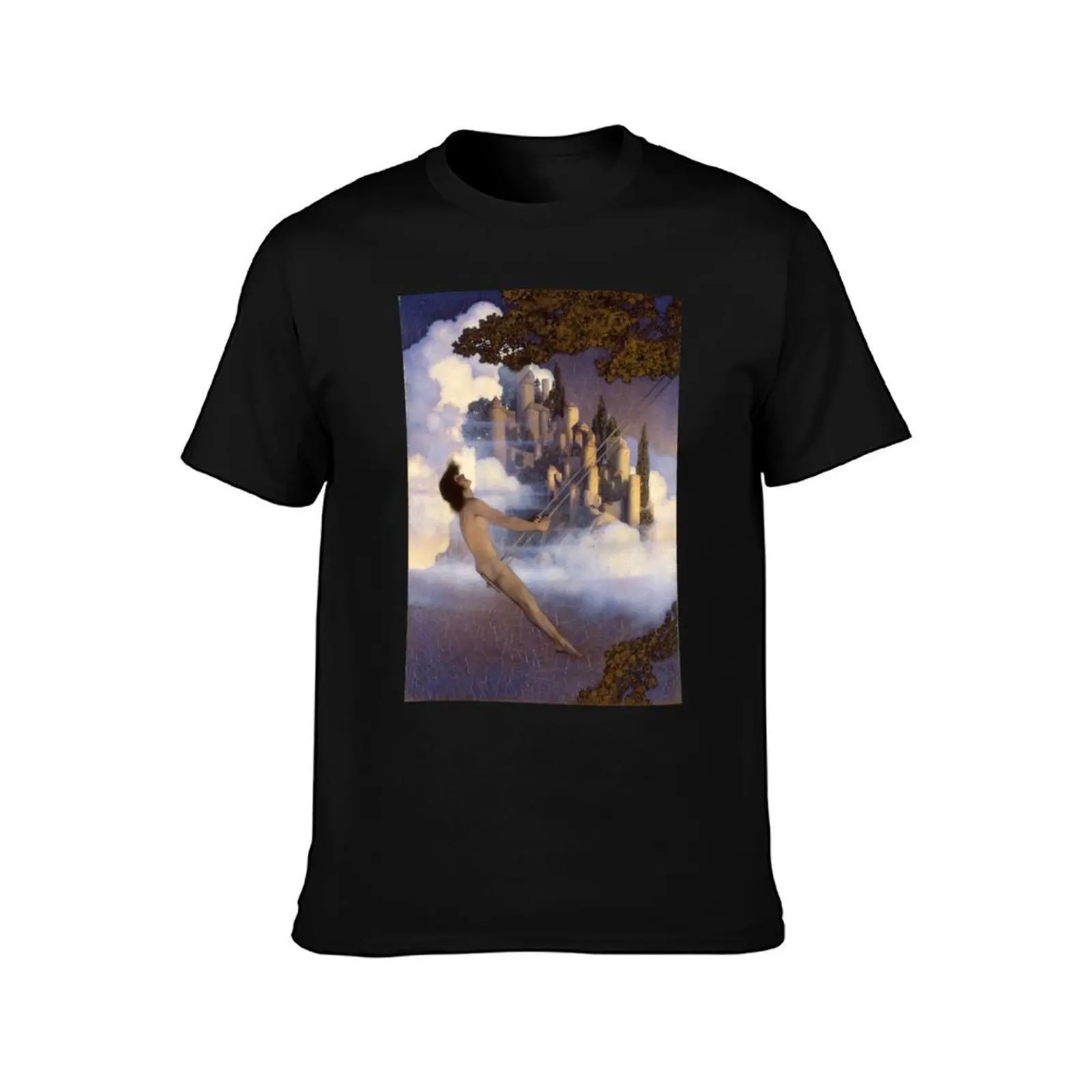 Dinky Bird. Maxfield Parish. 1904 T-Shirt Casual Pattern Print Tee Shirt