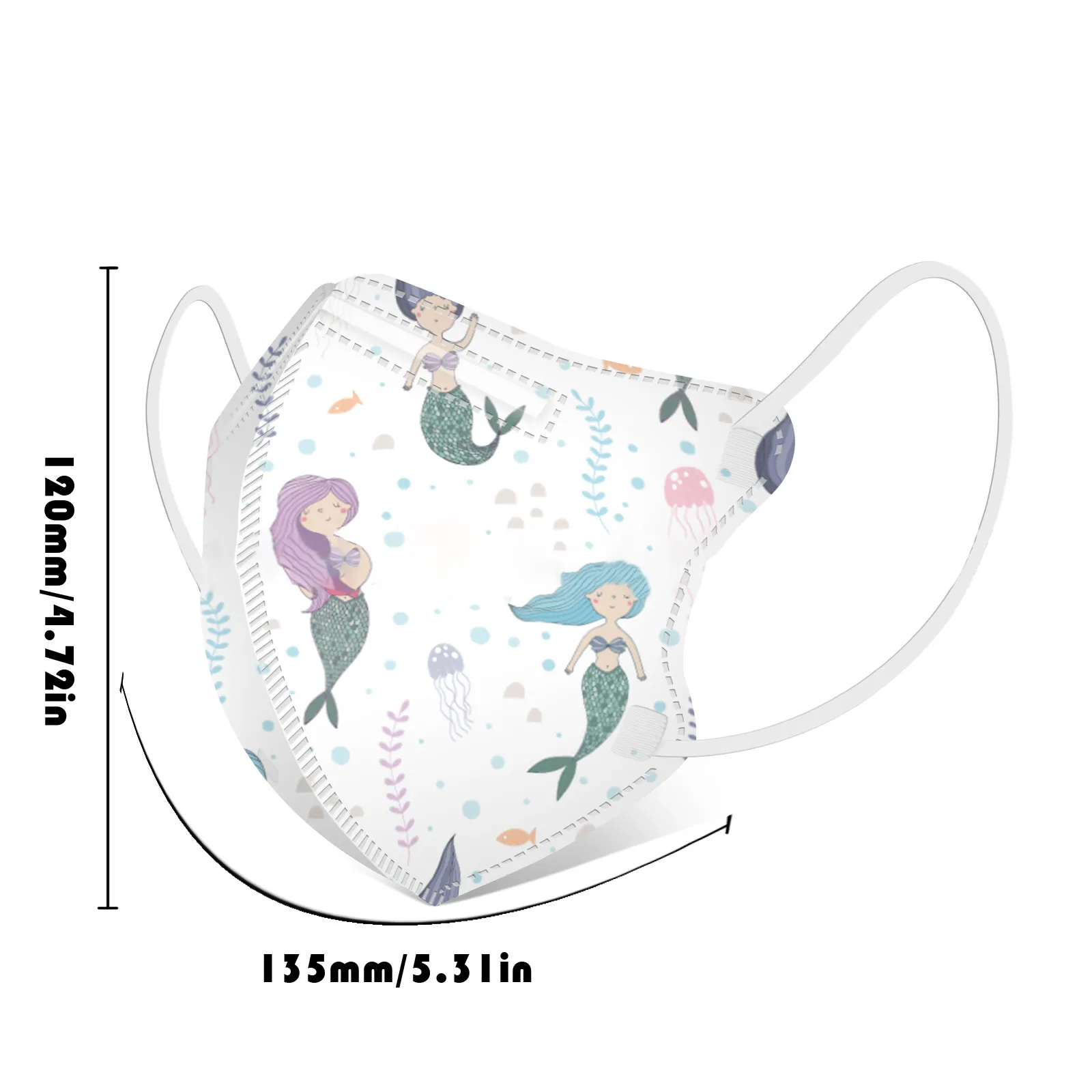 قناع واقٍ من أربع طبقات يمكن التخلص منه مطبوع عليه رسوم كرتونية للأطفال، أقنعة واقية مضادة للغبار، قناع للفم #5