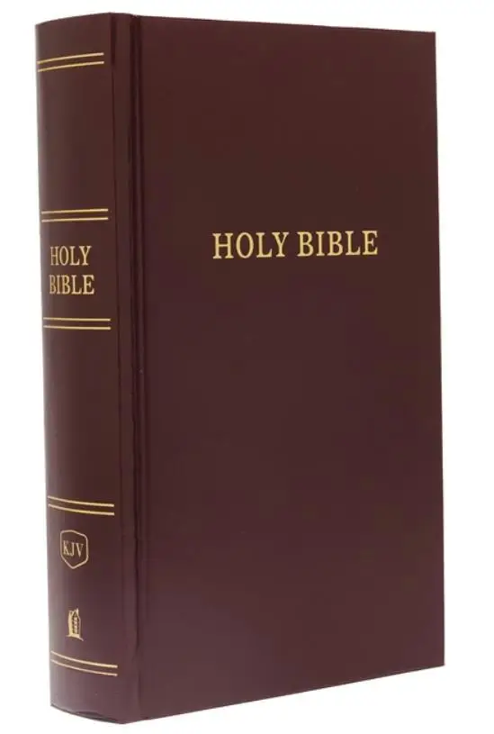 Hardcover Burgundy KJV Pew Bible - Red Letter Edition for Worship & Study