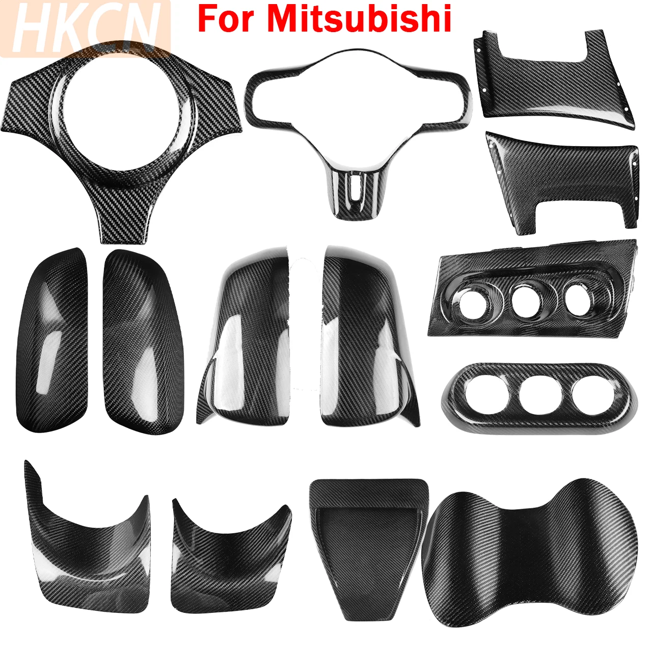 

Для Mitsubishi Lancer Wingshen EVO 7 8 9 10: Декоративные аксессуары для автомобиля из карбонового волокна (зеркала заднего вида, руль, приборная панель)