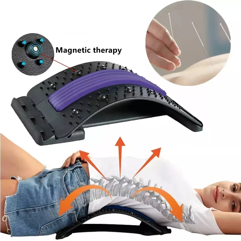 

Magnetic Back Massager Muscle Relax Stretcher Posture Corrector Lumbar Support Spine Stretch Pain Relief Therapy Tool