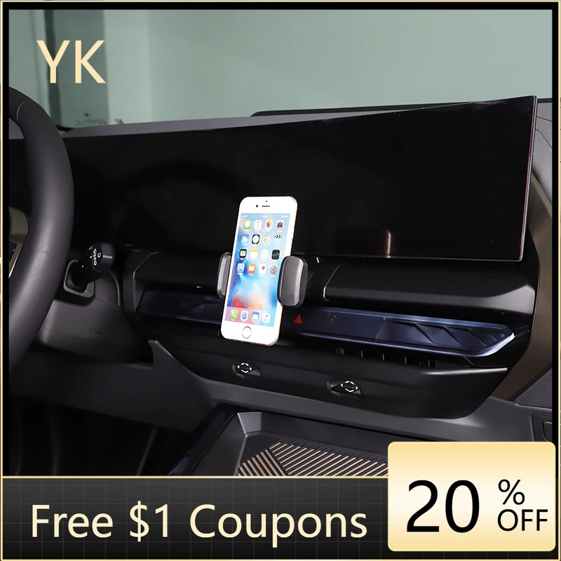 لسيارات BMW X3 G45 2025-2026 ABS حامل هاتف السيارة الأسود لتحديد المواقع والملاحة رف ملحقات السيارة الداخلية