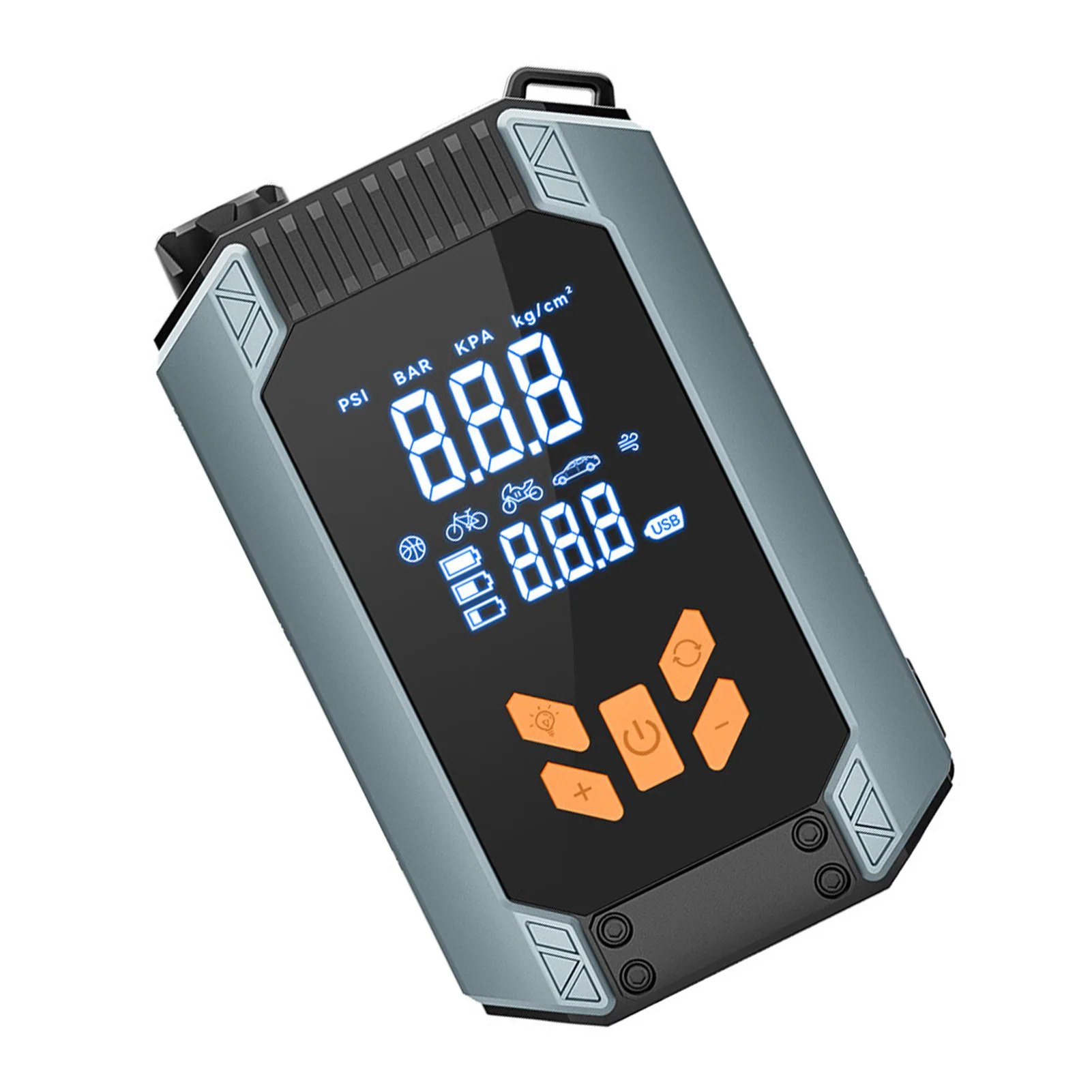 Cordless Tire Inflator 6000mAh Car Tire Pump Auto Shutoff with Pressure Gauge LED Light for Motorcycle Bike Inflatable Ball