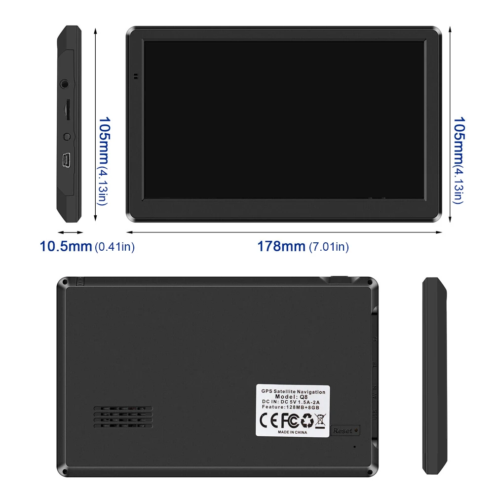 7 بوصة HD سيارة لتحديد المواقع والملاحة المدمج في المتكلم سيارة لتحديد المواقع الملاح USB TF Sat Nav أستراليا أمريكا الشمالية أوروبا خريطة تذكير صوتي #6