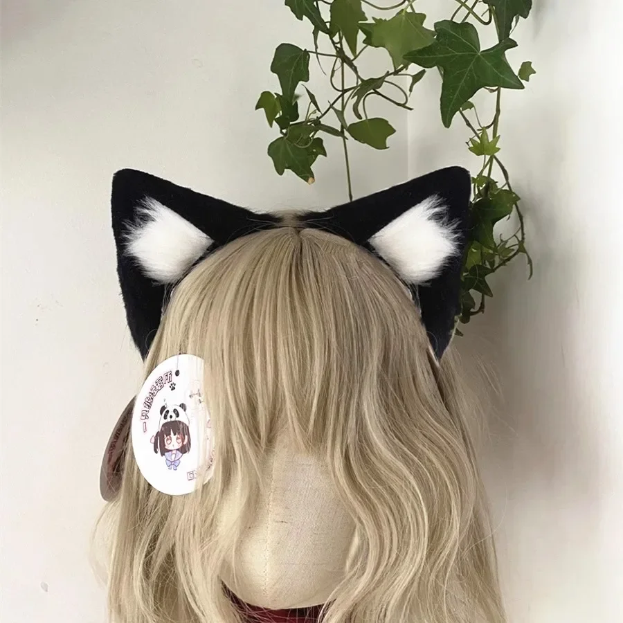 Nach Maß Halloween Katze Ohr Cos Beast Ohr handgemachte süße schöne Cosplay Kopfbedeckung Haarnadel rosa Katze Ohren für Anime Lolita Cosplay
