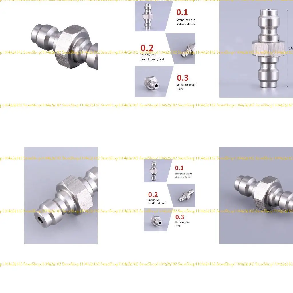 

Q2Q4 Stainless Steel Air Fill Station Tool Fittings Universal Double Male Fill Nipple