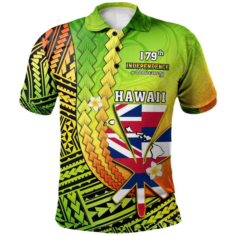 Hawaiian Whales Pattern Polo S - Summer Vacation Clothing Men review and price