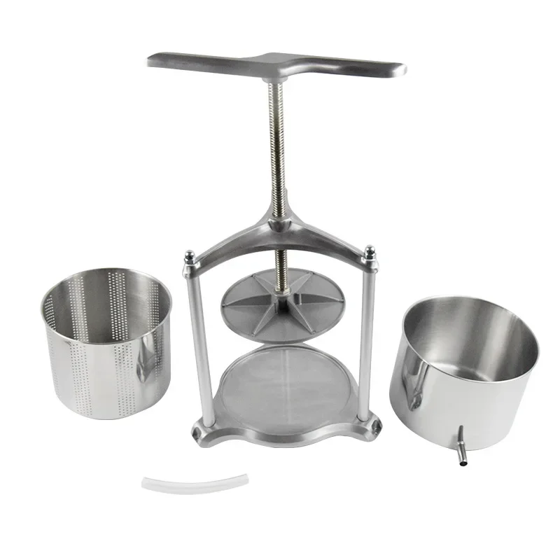 

Amazon Manual Wine Press 6L Aluminum Frame 304 Stainless Steel Barrel Press Cheese Vegetable Stuffing Residue Squeeze Water