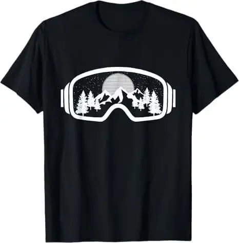 Ski Snowboard Shirt Goggles Skiing Snow Mountain Winter Gift T-Shirt