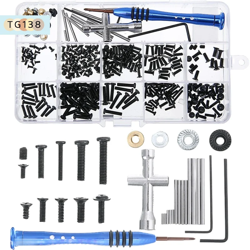 【New】1Set For WLtoys 144010 144001 144002 124016 124017 124018 124019 RC Car Parts Metal Upgrade Retrofit Screw Tool Box