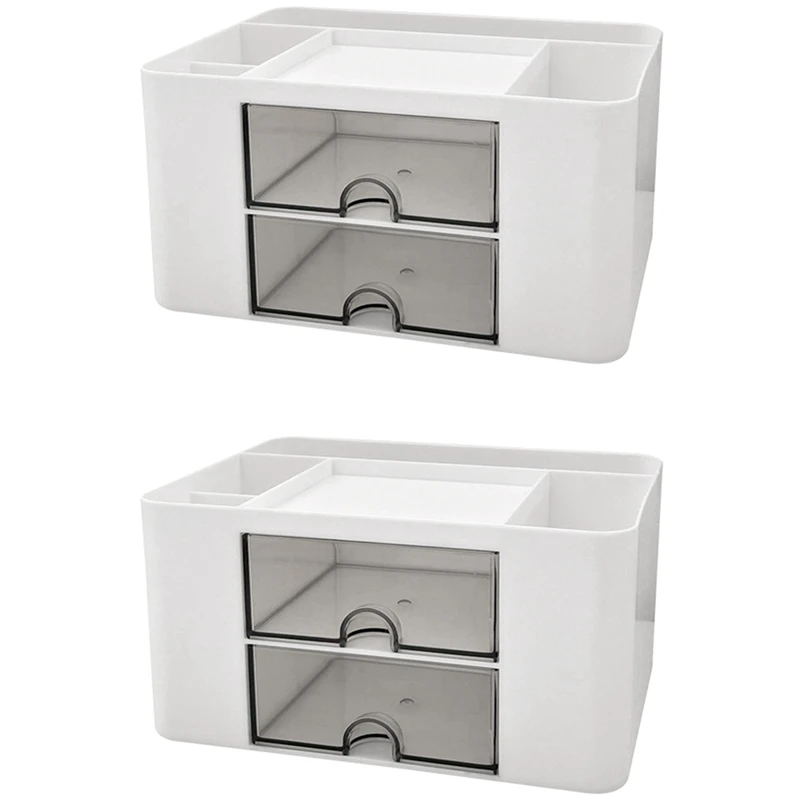 Desk Storage Box 2 Pumping Desktop Pencil Storage Box Suitable For Office Supplies Table Office School Family