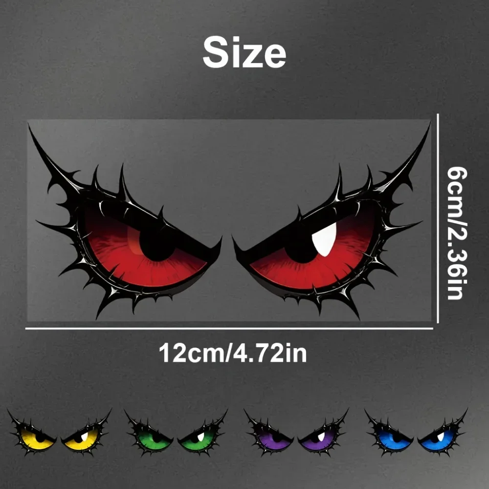 Monster Eye Irregular Self-Adhesive Vinyl Stickers Decals DIY Decor For Motorcycle Fuel Tank Helmet Fairing Rear Windshield Moto
