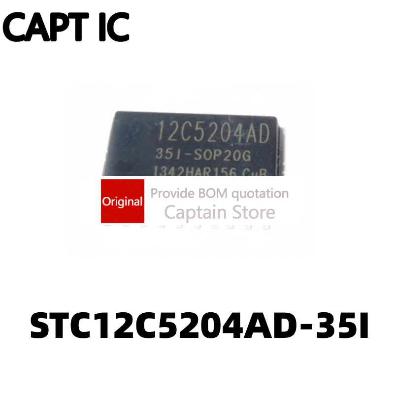 

5PCS STC12C5204AD-35I-SOP20