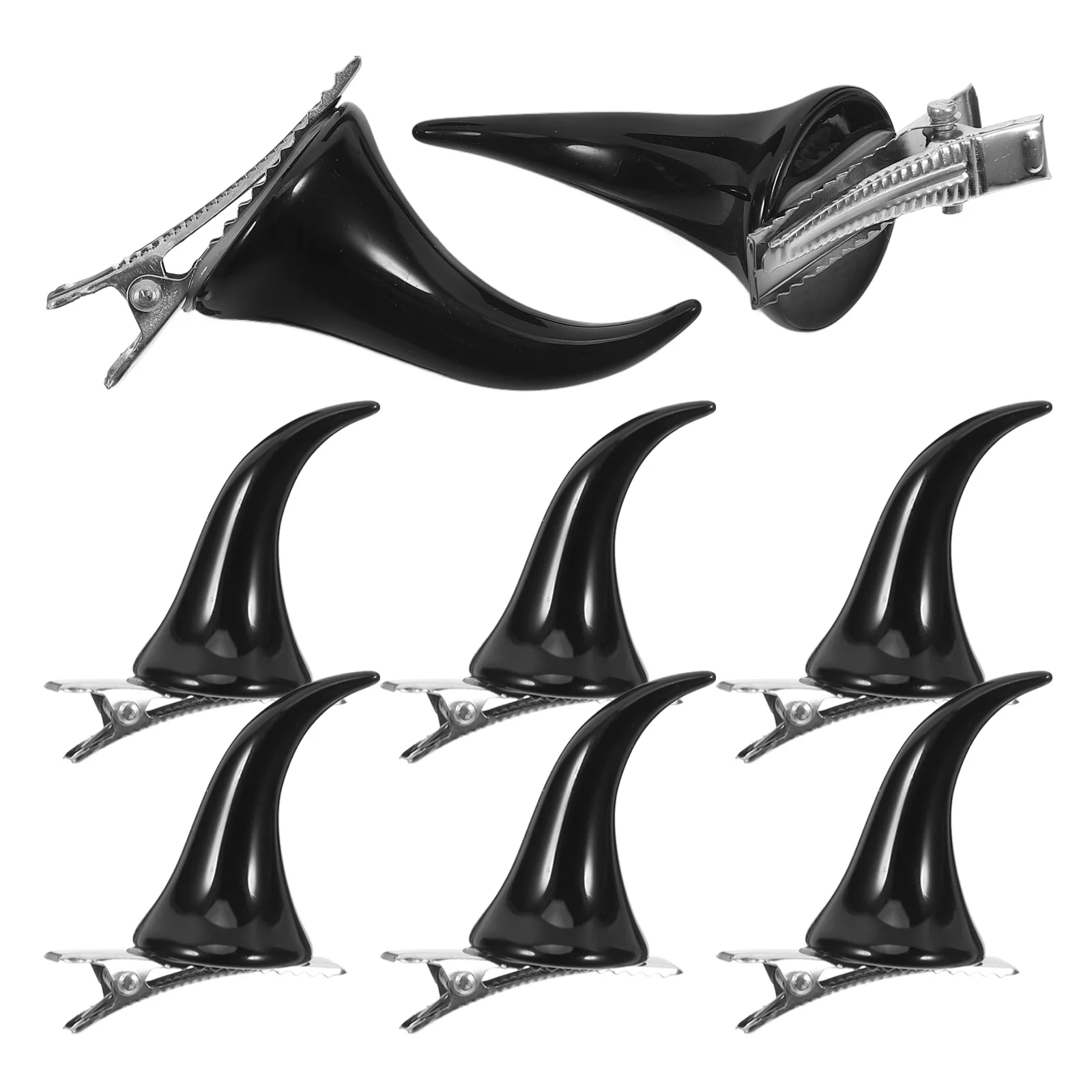 4 أزواج من مشابك الشعر على شكل قرون الشيطان دبوس شعر على شكل قرون قوطية لحفلات الهالوين التنكرية إكسسوار شعر للنساء