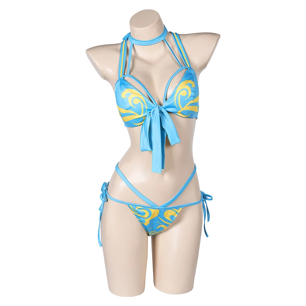 

Street Fighter Chunli Swimsuit Sexy Women Swimming Suits Cosplay Costume Halloween Summer Chunli Outfits