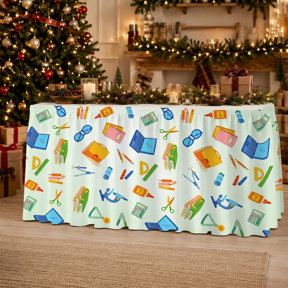 Stationery printed tablecloth / table runner suitable for decoration in living rooms, kitchens and restaurants