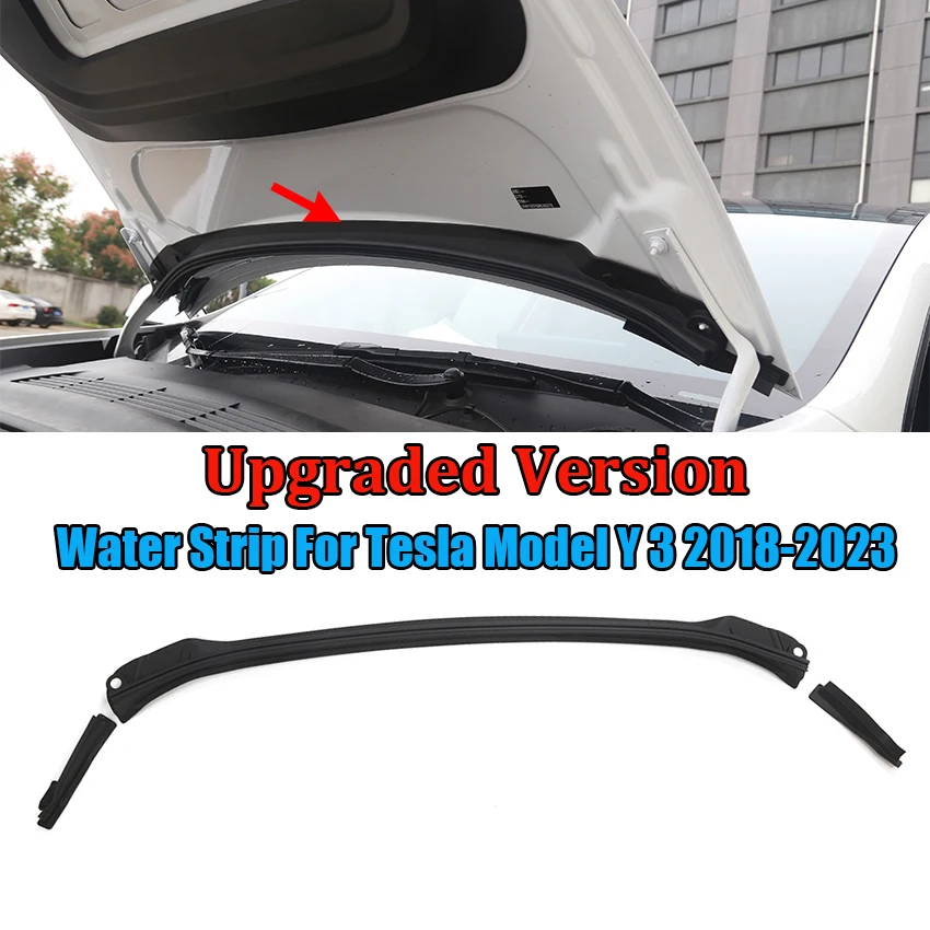 Upgraded Version Front Waterproof Chassis Cover Water Strip For Tesla Model Y 3 2018-2023 Air Inlet Protective Cover Modificatio