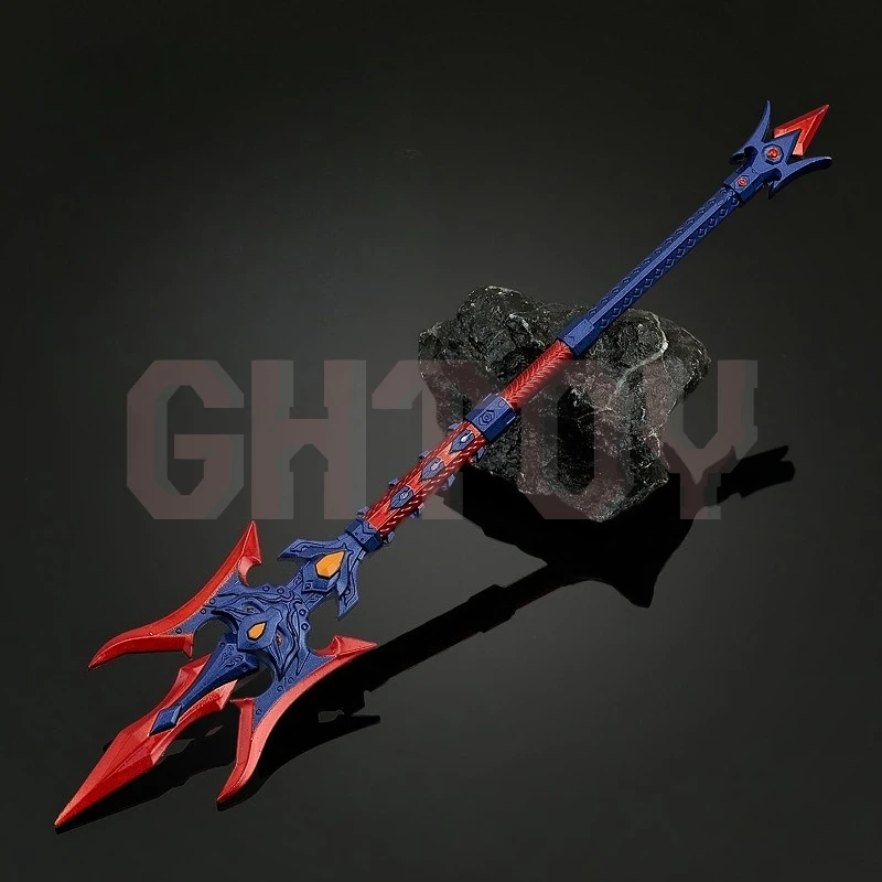 22cm/8.66in Cross Fire Game Peripheral Lu Bu Fang Tian Hua Ji Weapons Metal Craft Toy Sword Desktop Display Gift for Girl Boys