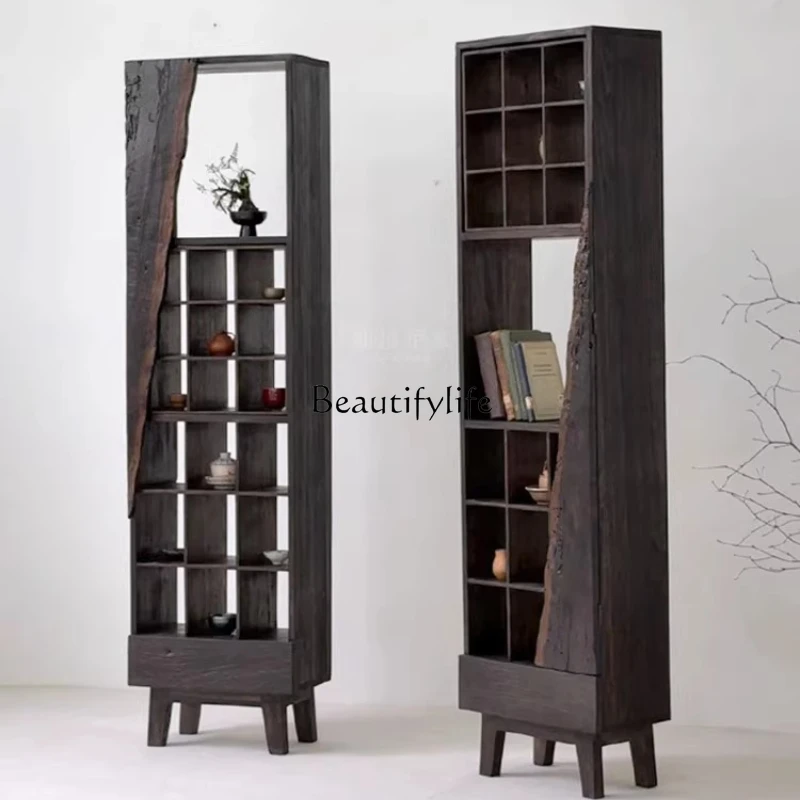 

Wabi-Sabi Style Wooden Display Cabinet Chinese Style Multi-Treasure Rack Storage Shelf Ornament Cabinet