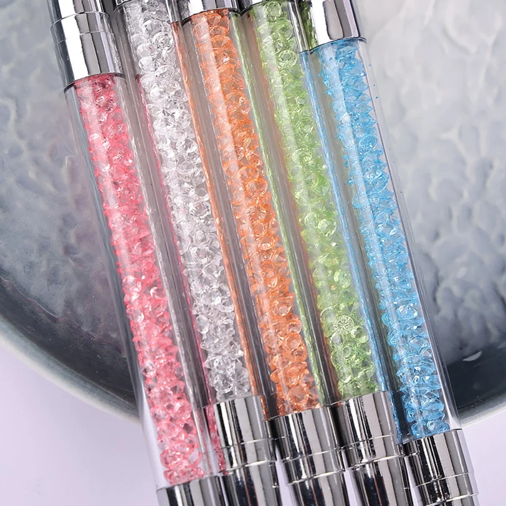 1pcs Dual-Ended 2 Ways Nail Pen Silicone Sculpture Pen Carving DIY Painting Glitter Rhinestone Acrylic Manicure Dotting Pen