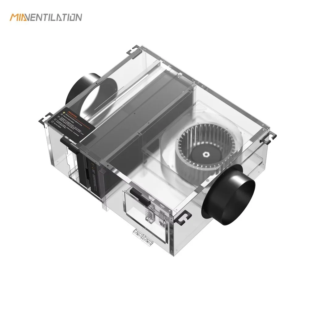 Commercial Kitchen Ceiling Carbon Filter Smoke Ventilation System 1000m3/h Restaurant Air Purifier