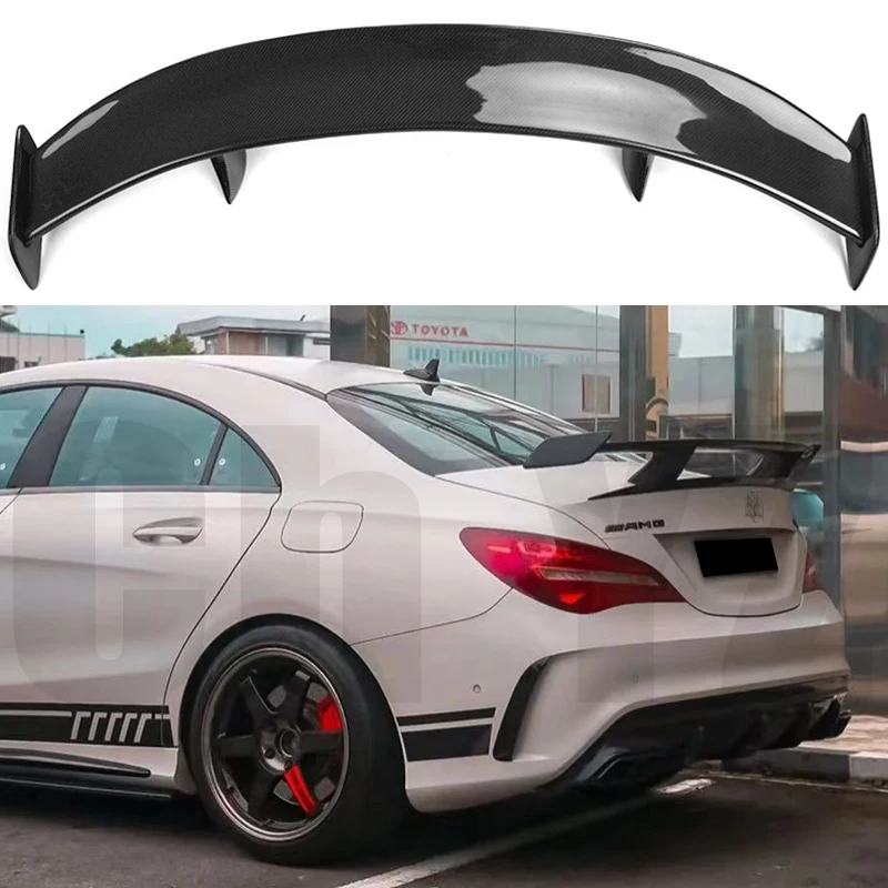 GT Spoiler For Mercedes Benz CLA Wing CLA45 W117 C117 100% Carbon Fiber Rear Trunk Lid rCLA180 CLA200 CLA250 CLA260 2013-2023