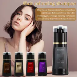 3-in-1 Black Hair Color Shampoo for Gray Hair Natural Herbal Hair Dye for Women & Men, Nourishing Safe Hair Care Dye Shampoo