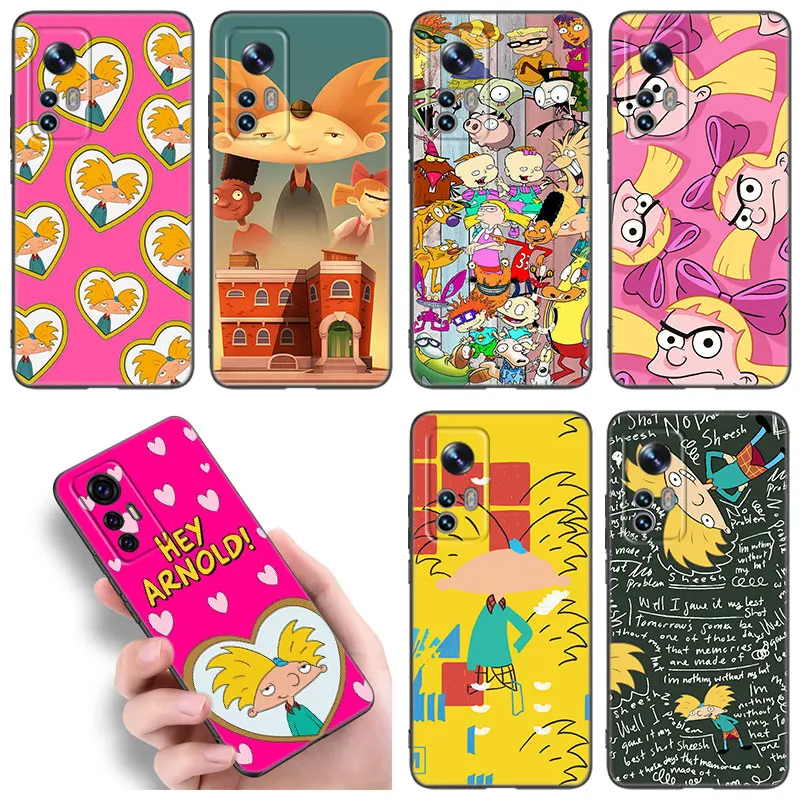 Hey Arnold Special Phone Case For Xiaomi Mi 10T 11 12 Lite 11i 11T 12X 12S POCO F4 X3 X4 GT NFC F3 M3 M4 Pro 5G Soft Black Cover