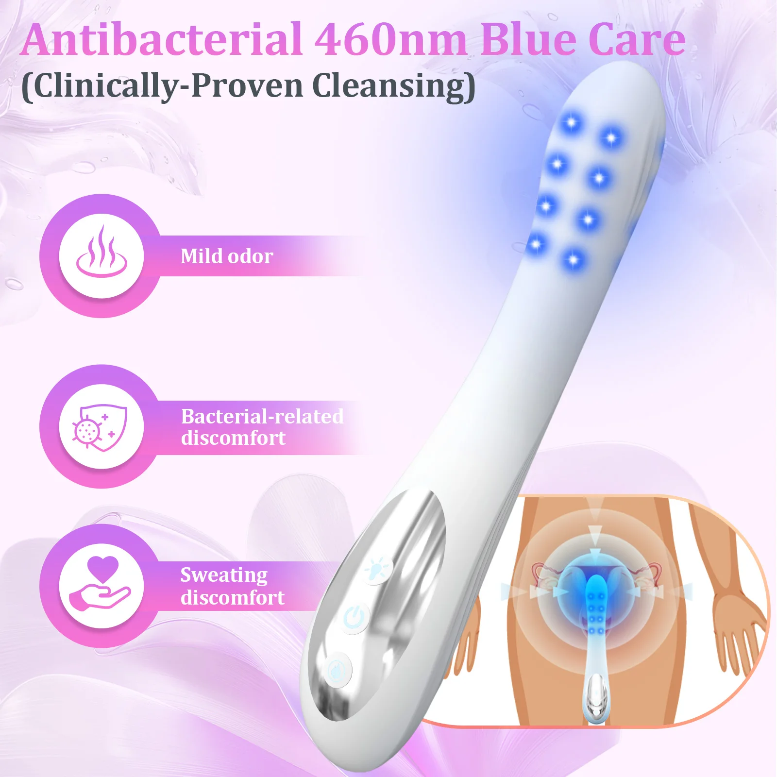 New Female Vaginal Health Device Pelvic Floor Exercise 660/580/460nm Vibration Heat Massage Waterproof for Women Bottom Muscle view 6