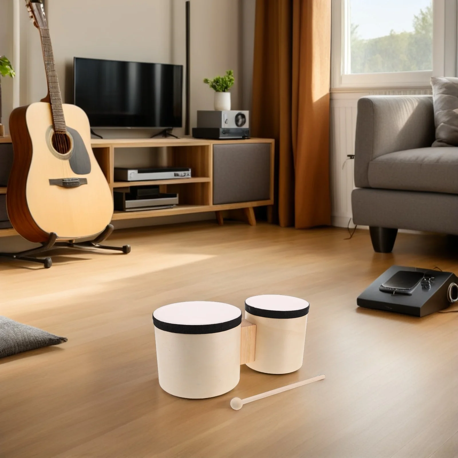 1 مجموعة 1 مجموعة Bongos طبل 5 "6" أدوات قرع خشبية للمبتدئين المحمولة اليد الطبول الموسيقى ممارسة التعليم الفصول الدراسية #2