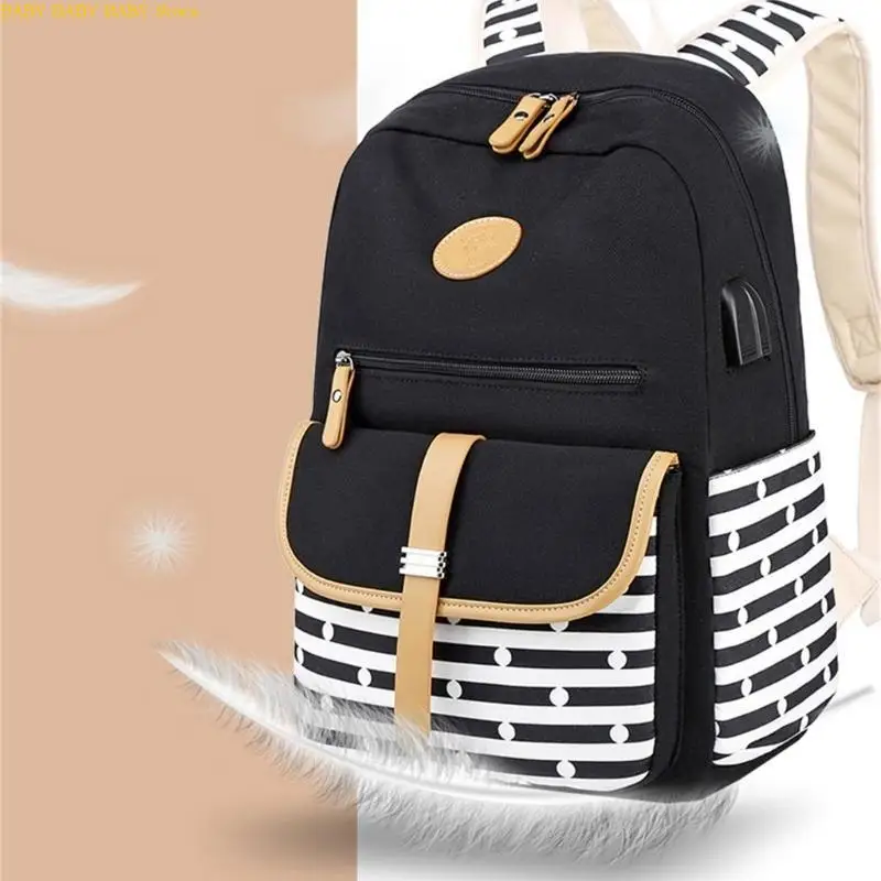 

Q81A School Backpack for Teenagers Fashionable Canvas School Bag for Books and Essential Comfortable Shoulder Strap