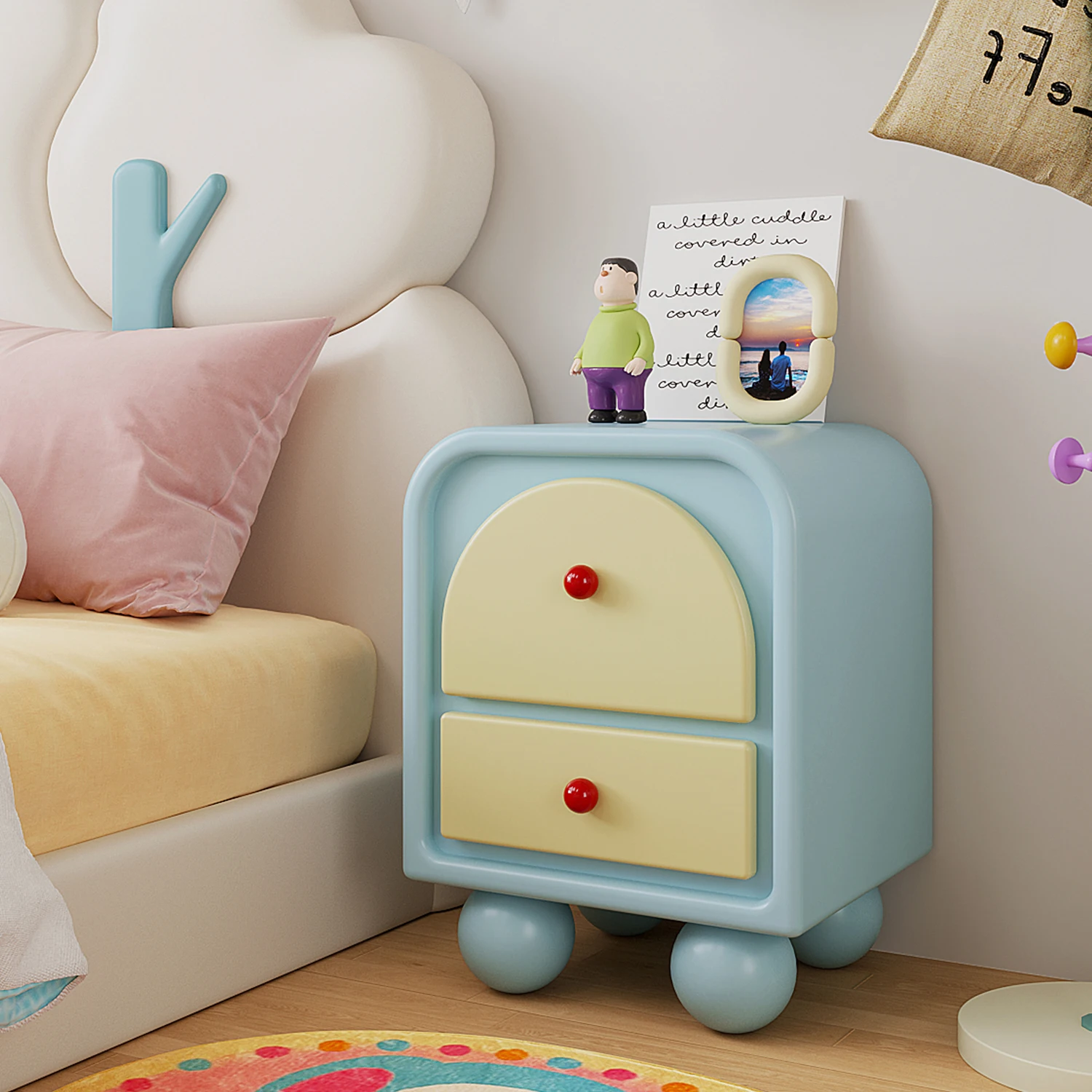

Dopamine bedside table shelf household bedroom small side few
