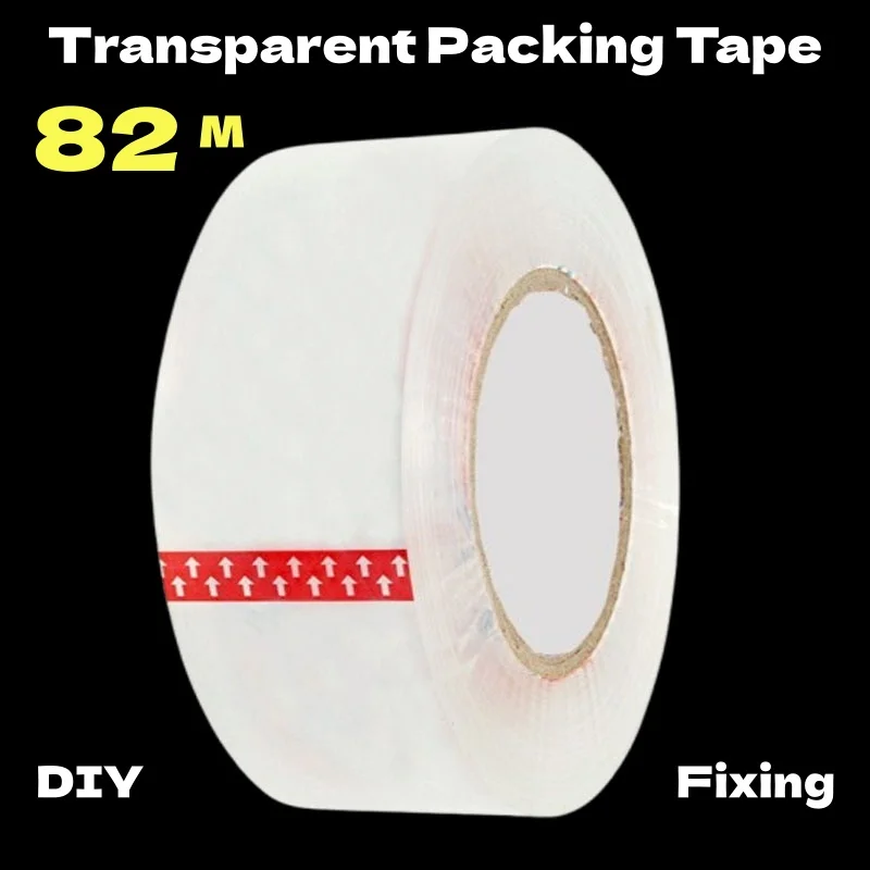 4.5CM 82 Meters High Viscosity Clear Adhesive Tape Box Carton Sealing Packing Tape DIY Mounting Fixing Tape Clear Adhesive Tape