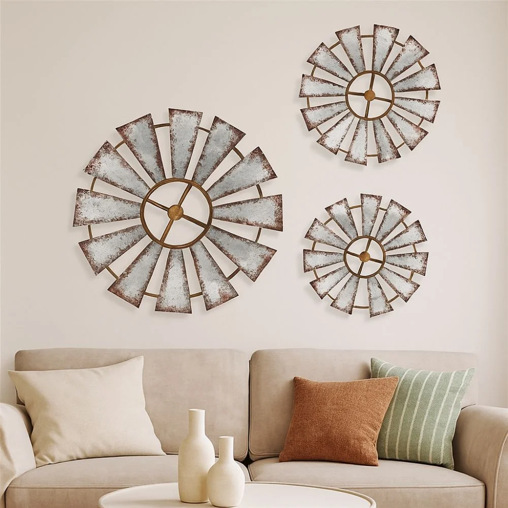

Vintage Wood Windmill Wall Decor Country Theme Rustic Style Windmill Home Decor Unique Hanging Rustic Wall Art Farmhouse Porch