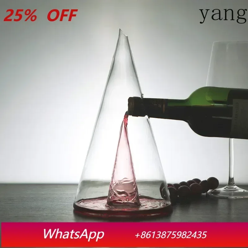 

350/750ml Pyramid Waterfall Red Wine Pourer Glass Decanter Brandy Decant Jug Bar Champagne Water Bottle Drinking Glasses Gifts