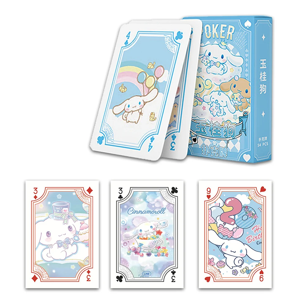 Sanrio Kuromi Playing Card Cute Cartoon Anime Cartoon Kawaii Print Playing Card Entertainment Card Toys for Boys and girls Gifts