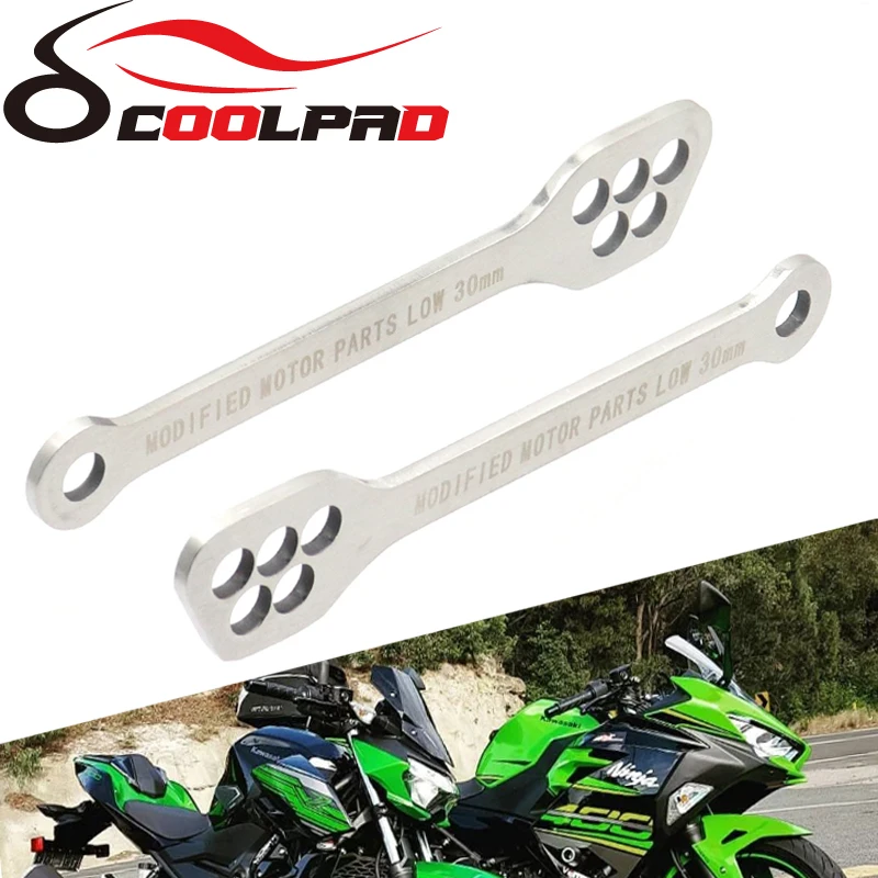 For Kawasaki Ninja 250 Ninja 300 Ninja 400 ZX-6R Z250 Z300 Z750 Z800 Lowering Links Kit Rear Suspension LinkageCap With Logo