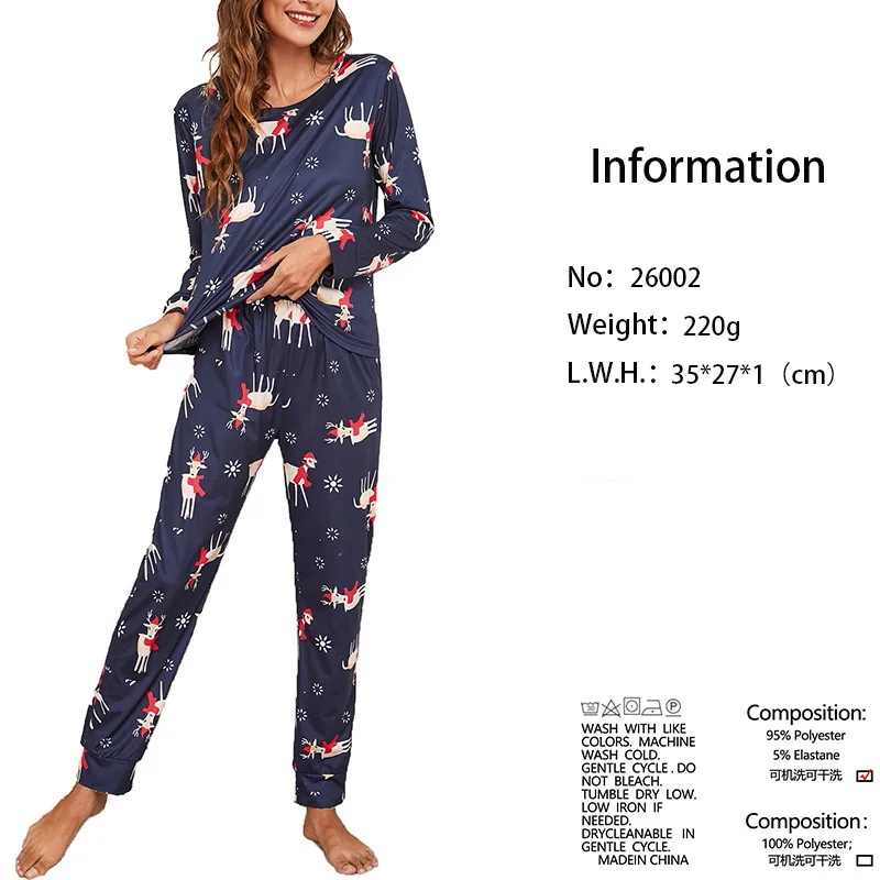 2024 New Christmas Loungewear Pajamas Women\'s Milk Silk Full of Printed Long-sleeved Trousers Set with Eye Mask Fashion Pajamas