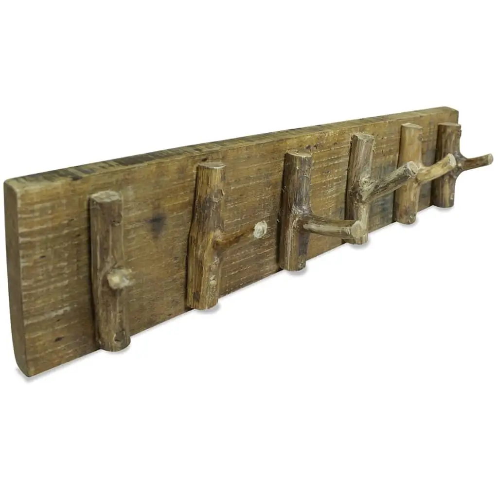 Stylish Coat Rack Made from Mixed Recycled Wood - 23.6x5.9 inches, Eco-Friendly Home Organizer