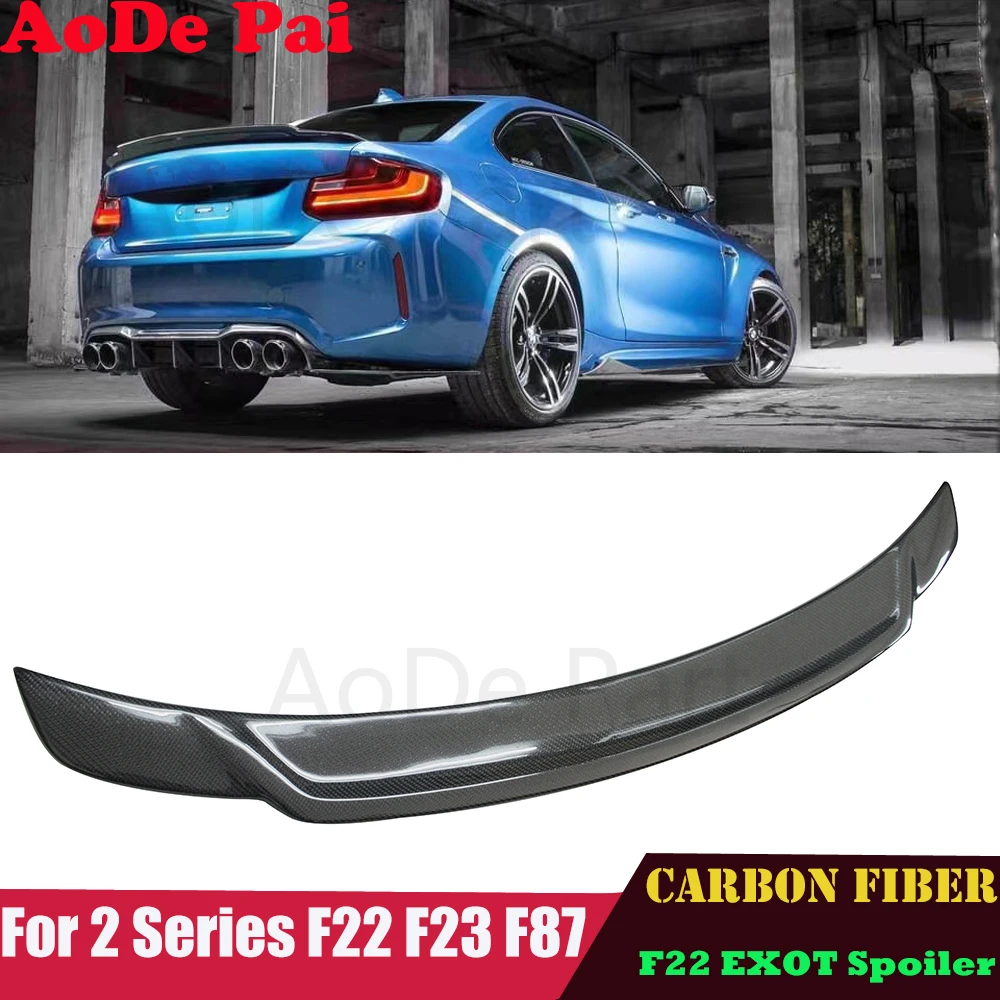 EXOT Style Carbon Fiber Rear Boot Trunk Spoiler for BMW 2 Series F22 F23 M2 F87 218i 220i M235i  2014-2020