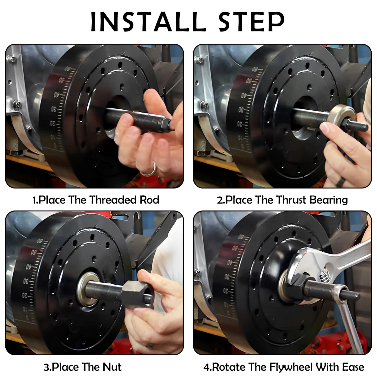 Harmonic Balancer Installation Tool Compatible with SBC BBC Engine Professional Harmonic Balancer Installer Car Shock Absorber