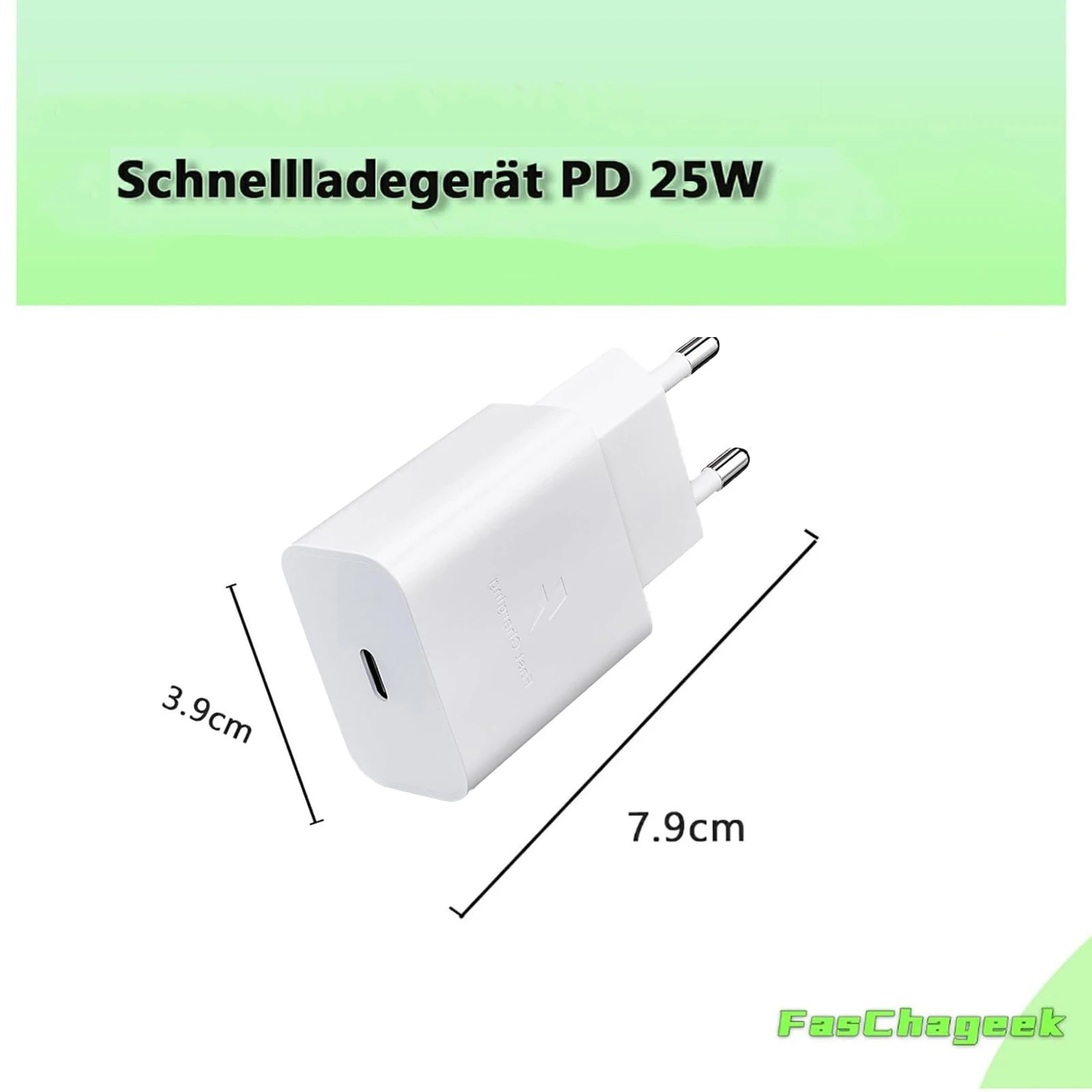 25W PD Charger, 2 Pack Type C Fast Charging Cable Wall Adapter for Samsung Galaxy S22 S23 S24/Tablet/ipad/iPhone15