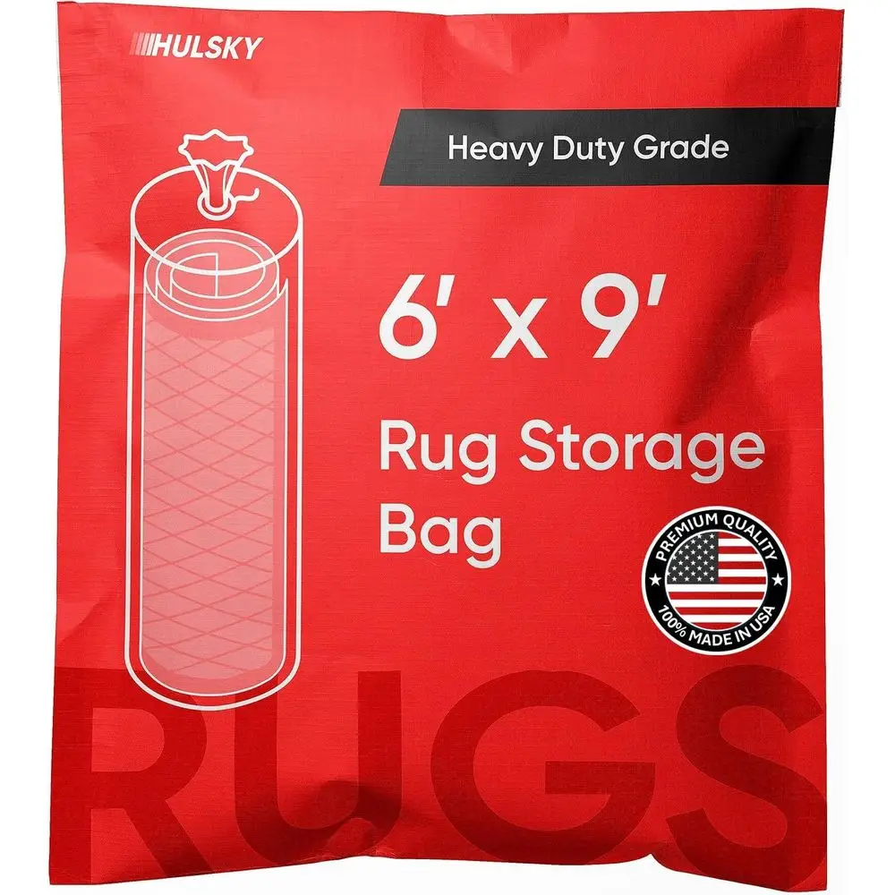 Durable US-Made Rug Storage Bag - Ideal for Packing, Moving, and Shipping - Holds Rugs up to 6' x 9' - Water and Dust Resistant