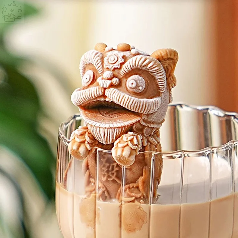 

Silicone Lion Bear Ice Cube Mold Creative Ice Grinding Tools