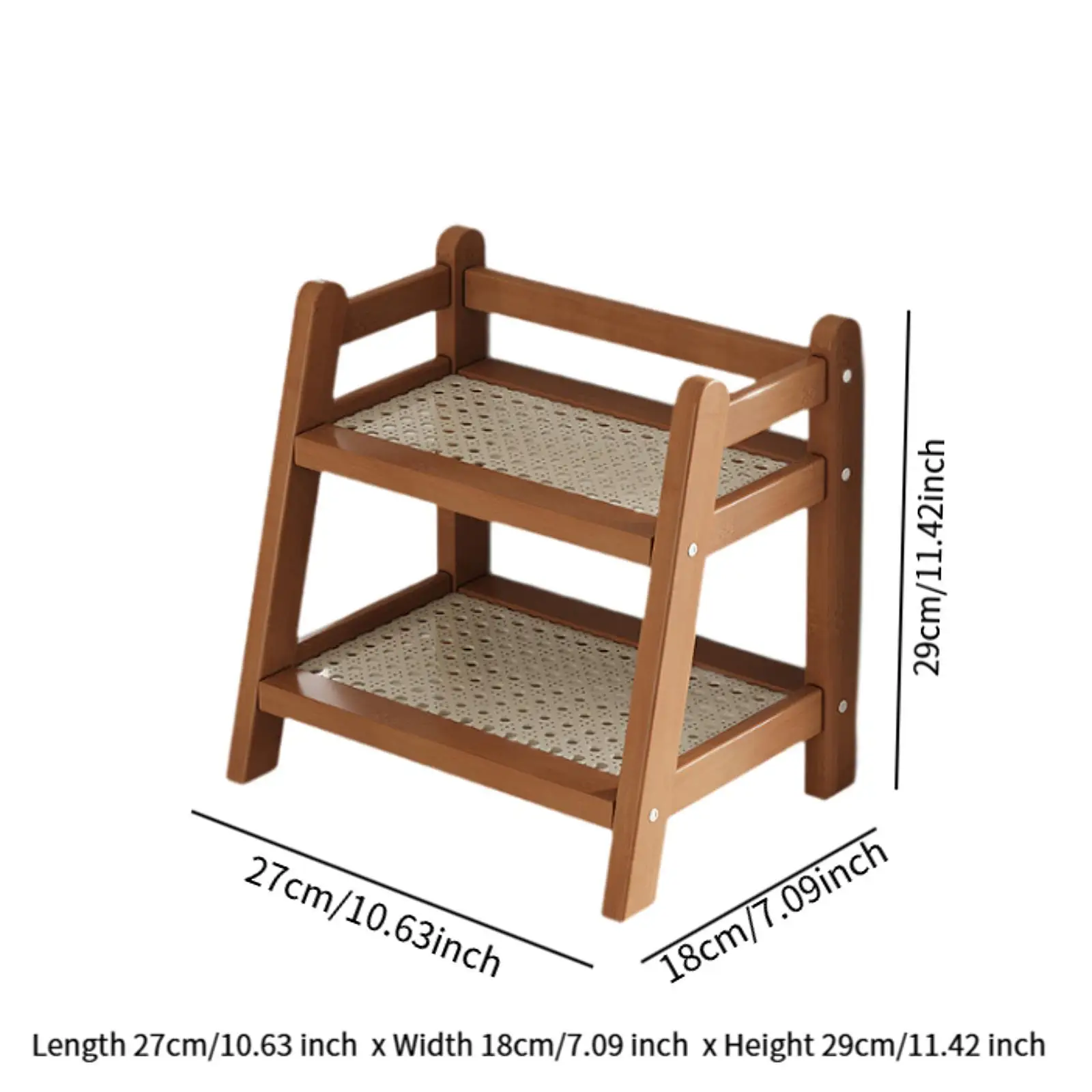 Coffee Cup Stand Mug Holder Bamboo Drying Rack Cabinet Organizer Shelf for Kitchen Storage Desk